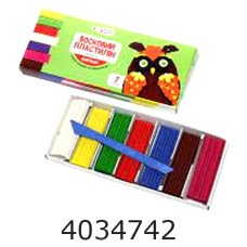 Пластилін Гамма восковий 7 кол. 84г в карт упак. (36) 331015/Cr