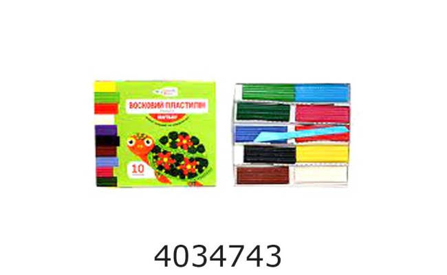 Пластилін Гамма CRAFT&JOY восковий 10 кол. 120г (24) 331016/Cr