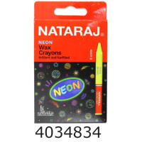 Олівці кольор. воскові Nataraj Neon 60мм 8шт. (20/360) 209740002 н/з