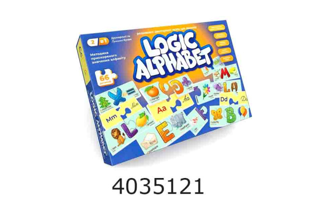 Пазли розвиваючі Logic Alphabet анг/укр. Danko toys (12) G-LoA-01-04U