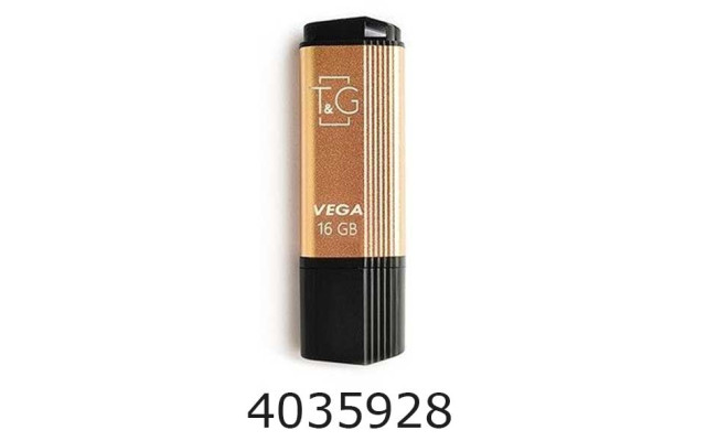 Flash USB 16Gb T&G Vega 121 Gold 2.0 T&G
