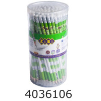 Олівець графіт. ZiBi TABLE HB з гумкою туба 100шт. ZB.2314