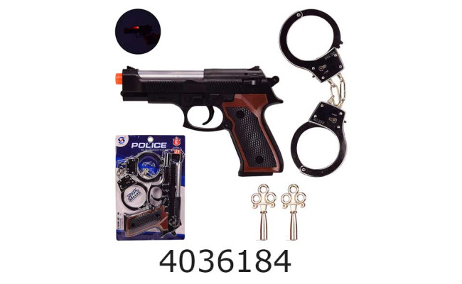 Поліцейський набір на листі  муз. світ. 17*26*3см (72/144) HSY-120