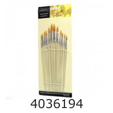 Пензлі в наборі 12шт. J.Otten нейлон плоскі K1355 (12) 742530В