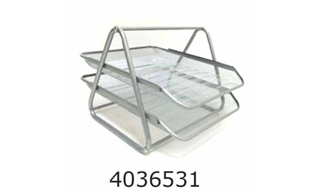 Лоток гориз. збірний 2 відд. метал срібний 