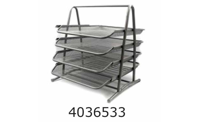 Лоток гориз. збірний 4 відд. метал срібний 