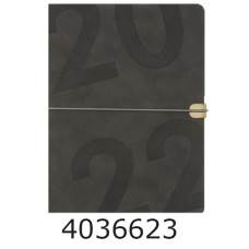 Щоденник А5 дат. 2026р. Buromax BESTобкл шт. шкіра сірий на гумці BM.2126-09