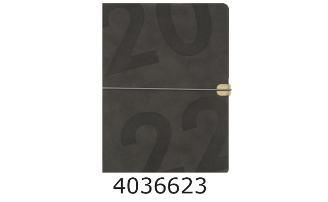 Щоденник А5 дат. 2026р. Buromax BESTобкл шт. шкіра сірий на гумці BM.2126-09