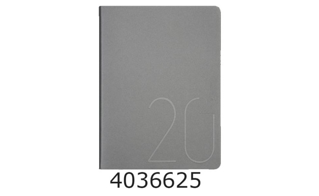 Щоденник А5 дат. 2024р. Buromax STEEL срібний штуч. шкіра (20) BM.2127-24