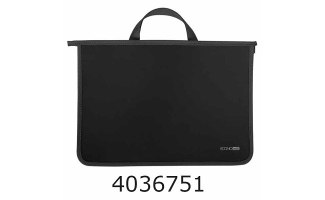 Портфель на 2 відд. Economix пласт. на блискавці чорний (20) E31630-01