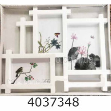 Фоторамка пластик Колаж 3 фото 10*15см білий/бронза EB19305/R-31