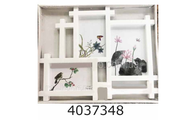 Фоторамка пластик Колаж 3 фото 10*15см білий/бронза EB19305/R-31