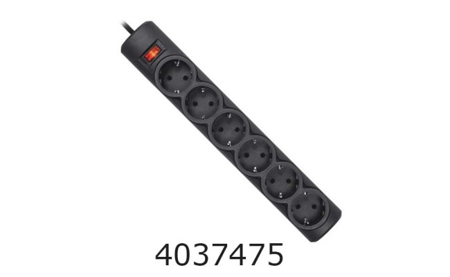 Подовжувач мереж. фільтр Defender DFS 153 3.0m 6роз. white/black 99495/99490 Defender