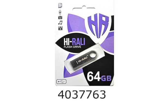 Flash USB 64Gb Shuttle 2.0 metal Black Hi-Rali