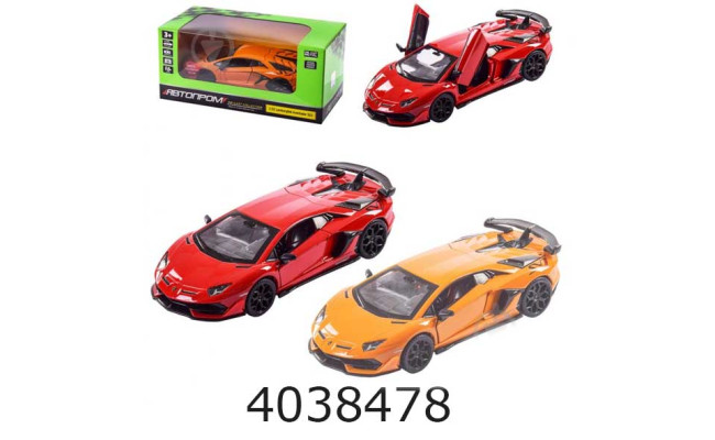 Машинка метал. Lamborghini Aventador SVJ муз. світ. відкр. двері  Автопром (24/48) 68473