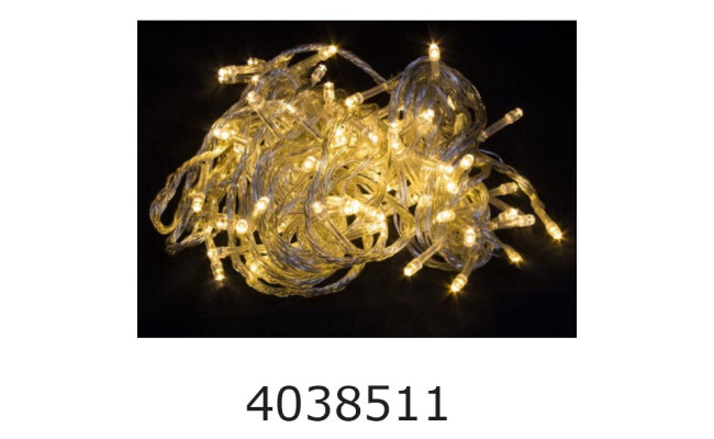 Гірлянда ел. 200 LED проз. провід білий теплий (100) 1120-07