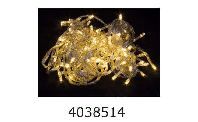 Гірлянда ел. 300 LED проз. провід білий теплий (60) 1130-07