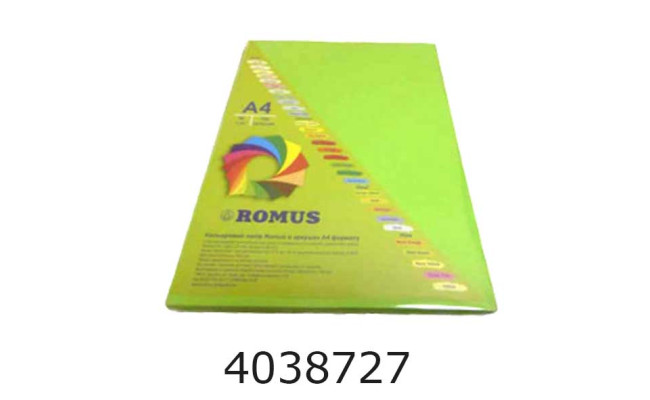 Папір кольор. А4 80г/м2 100 арк. інтенс. MA42 яскраво-зелений (R51000) R51000