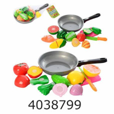 Фрукти та овочі що діляться навпіл в сітці + ніж досточка сковорідка 2 види (48) 7013C