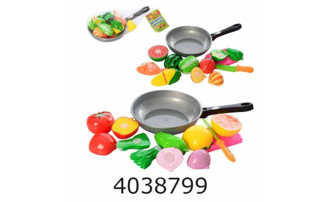 Фрукти та овочі що діляться навпіл в сітці + ніж досточка сковорідка 2 види (48) 7013C