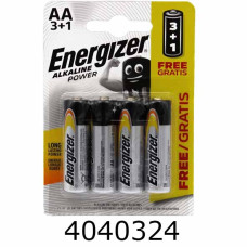 Батарейка Energizer Alkaline Power R6/3+1 блістер ціна за 4шт.(24) AA