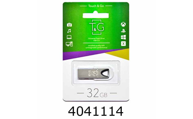 Flash USB 32Gb T&G 117 2.0 Metal black T&G