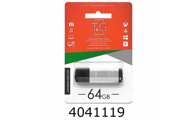 Flash USB 64Gb T&G Vega 121 Silver/Grey 2.0 T&G