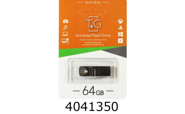 Flash USB 64Gb T&G 117 2.0 Metall чорний T&G