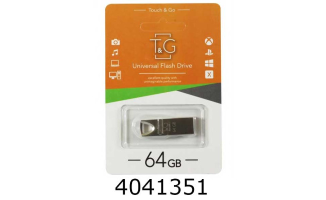 Flash USB 64Gb T&G 117 2.0 Metal silver T&G