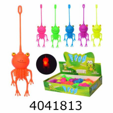 Антистрес Жабка в дисплей-боксі 6 кольорів світ. ціна за уп 24шт (6) MS 2409