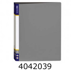 Папка А4 2 кільця пластик Economix 40мм сіра (10/50) E30701-10