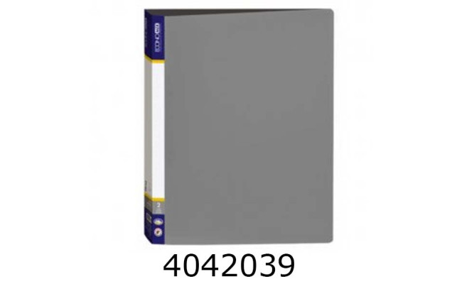 Папка А4 2 кільця пластик Economix 40мм сіра (10/50) E30701-10