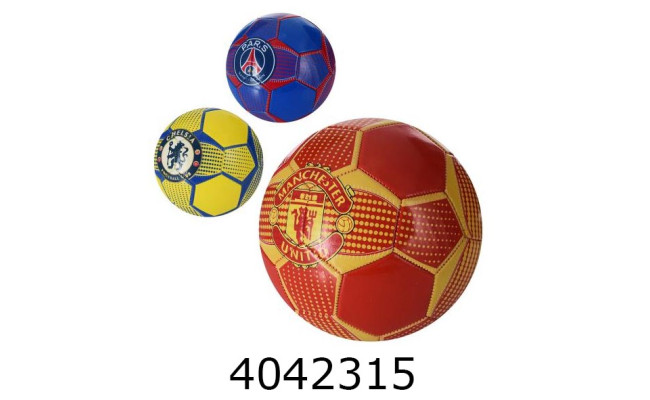 Мяч футб. прес-кожа №5 PVC 300гр 3 види (30) EV-3349