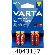 Батарейка Varta LongLife Max Power R3/4 блістер ціна за 4шт. (10/50) AAA