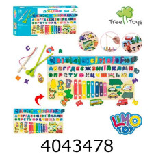 Ксилофон дерев. рибалка букви  в коробці 455*235*35см (20 MD 1695-UA