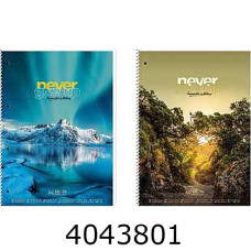 Канц. книга на спір. 80 арк. кл. крем. блок, 70г/м2, картон, мат. ламін. перф. Student (4/36) A4-080-6706K