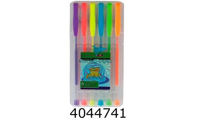 Ручка гелева в наборі 6шт. NEON ZiBi (24/288) ZB.2201-99 н/з