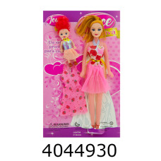 Лялька на листі з аксесуарами з вбранням 2 види22*39см (150/300) 711A-C
