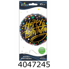 Повітряні кульки фольговані Happy Birthday конфетті 45см Pelican (5/50/500) 835143 Повітряні кульки фольговані Happy Birthday конфетті 45см Pelican (5/50/500) 835143