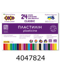 Пластилін ZiBi 24 кол. 480г CLASSIC KIDS Line (10) ZB.6236 Пластилін ZiBi 24 кол. 480г CLASSIC KIDS Line (10) ZB.6236