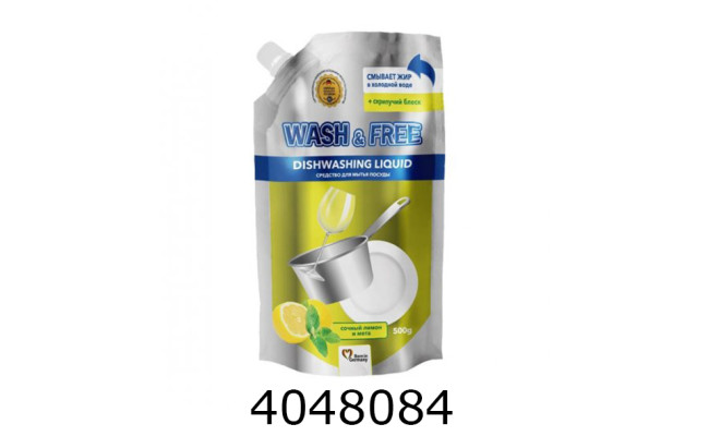 М/засіб д/посуду Wash&Free 500мл DOYPACK лимон та м’ята 724663