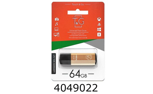 Flash USB 64Gb T&G 2.0 Vega 121 золото T&G