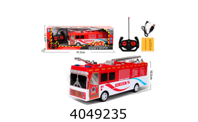 Машина радіо акум. в коробці Пожежна usb-зарядне 41*13*11см (12) 2968-D