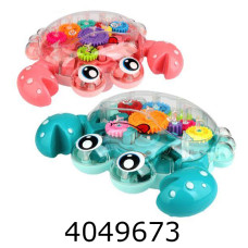 Муз. Краб в коробці на батар. світ. 2 кольори 16*6*11см (48/96) 696-48