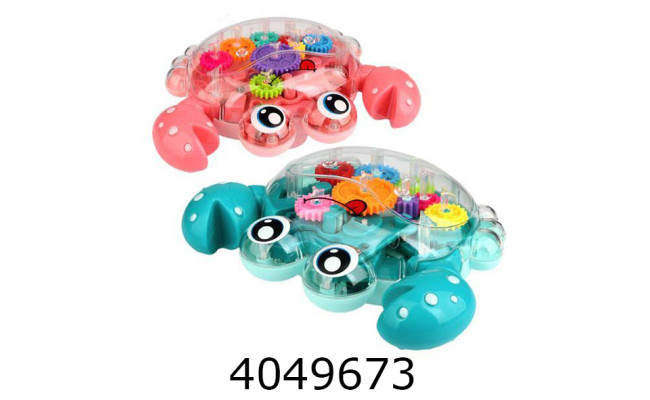 Муз. Краб в коробці на батар. світ. 2 кольори 16*6*11см (48/96) 696-48