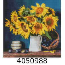 Алмазна мозаїка 40*40 квіти 