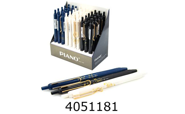 Ручка масл. авт. Piano синя 0.7мм PТ-016 (50) 753568В