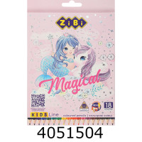 Олівці кольор. ZiBi МАГІЯ 18шт. KIDS Line (12) ZB.2449