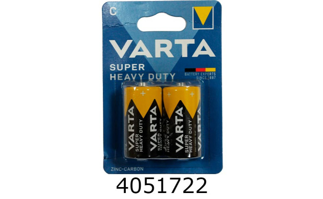 Батарейка Varta Super Heavy Duty R20/2 блістер ціна за 2шт. (12/60) D