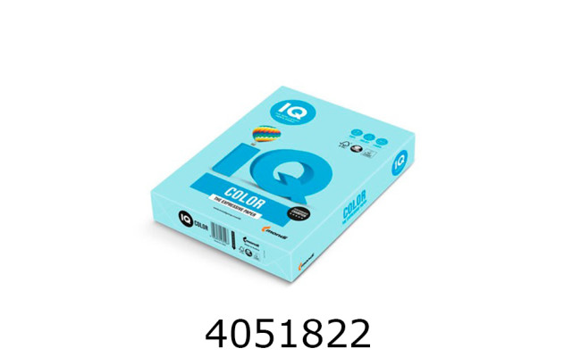 Папір кольор. А4 160г/м2 250 арк. пастель IQ MB30 блакитний MB30